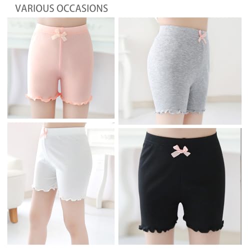 Image of Chicduo 4 Pack Girls Cartwheel Shorts Toddler Girl Bike & Summer Breathable Comfy Under Dress Shorts