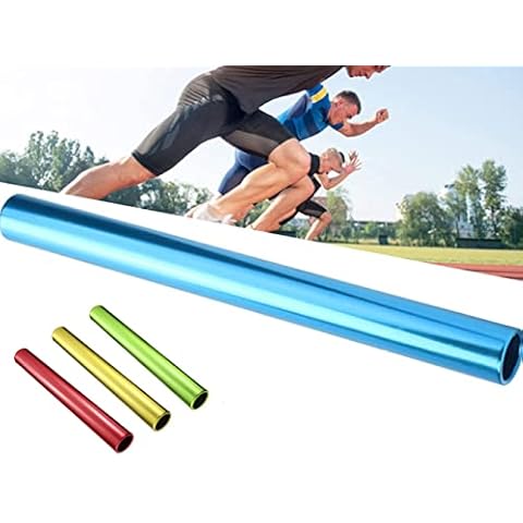 HNJZX Leichtathletik-Getriebe Aluminium eloxiert Relais Taktstock Set Relais Taktstock Leichtathletik Sprint Running für Leichtathletik Sprints Laufset (4 Cover