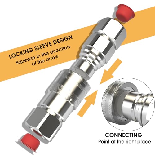 Image of Skid Steer Hydraulic Couplers 1 /2 inch NPT Flat Face With Dust Caps, Non-Spill,ISO16028, 1 /2 inch Body Harden Steel Construction with Zinc Plating