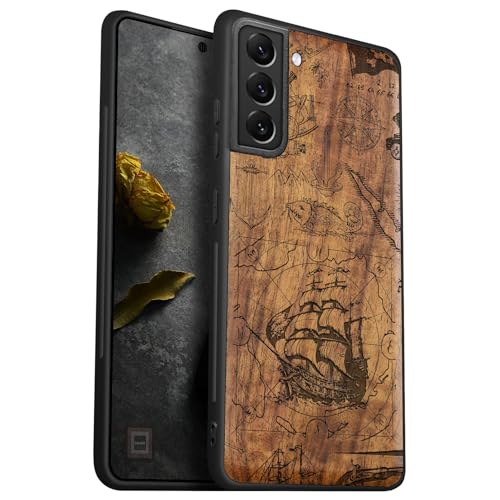 Coque Galaxy S22 Plus antichoc en bois rigide et silicone TPU pour une protection optimale