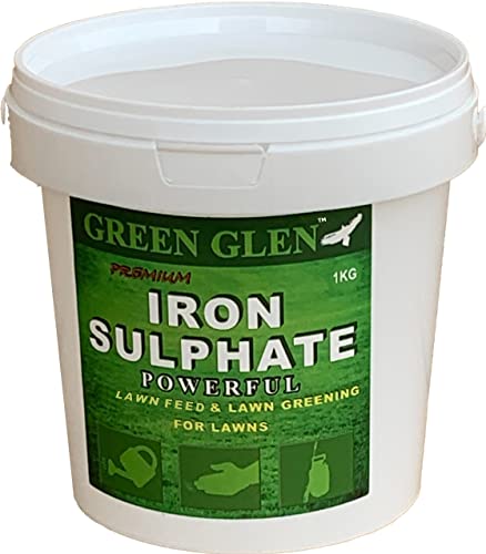 (1 KG) Iron Sulphate Fertiliser & Lawn Tonic - Easily Soluble Dry Powder - Grass Greener, Turf Hardener, Lawn Conditioner - Multi-purpose Garden and Lawn Treatment.