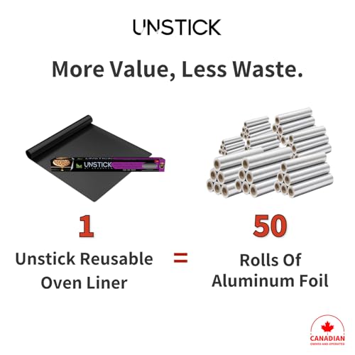 UNSTICK Oven Liner for Bottom of Oven – Non-Stick, Reusable Heavy Duty Mat – PFOA-Free, PTFE Spill Guard – Heat Resistant to 500°F – for Electric, Gas, Toaster Ovens, Grills – Dishwasher Safe (1 Pack) - Thumbnail 7