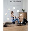 OVICX R100 Foldable Home Rower with Adjustable Foot Plate, Extra Long Track, and 16 Point Intensity Levels for Full-Body Workouts