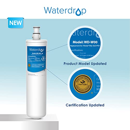 Waterdrop 3Us-Max-F01 Maximum Under Sink Water Filter, Replacement For Filtrete 3Us-Pf01, 3Us-Ps01, 3Us-Max-S01, Aqua-Pure C-Cyst-Ff, Manitowoc K-00337, K-00338, Nsf/Ansi 42 Certified, Pack Of 2 #TOP1