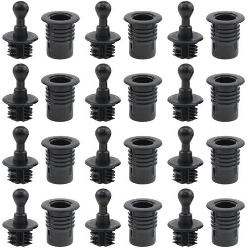 zutisay Speaker Grill Guides Plastic Black Ball Socket Speaker Pegs for Bookcase Smaller Speakers etc. 12 Set