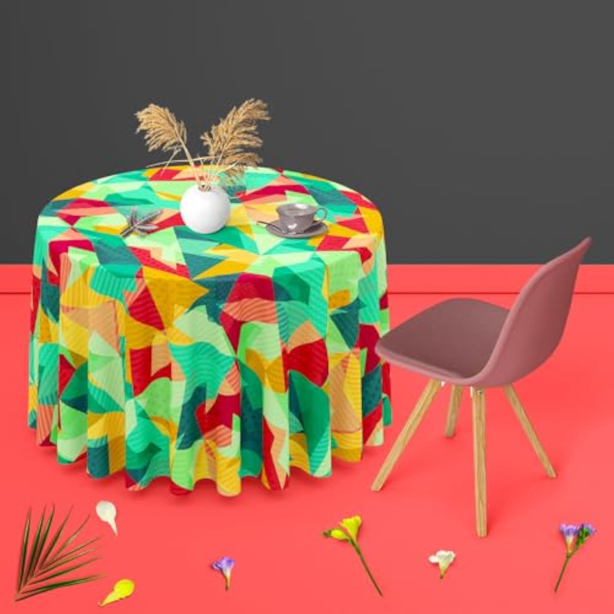 Retro Mosaic Table Cloth Cover for Dining & Center Table
