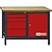Produktbild KS Tools 865.0006 Werkbank mit 4 Schubladen und 1 Tür, H840xB1200xT500mm