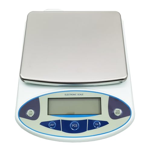 HQHAOTWU Lab Scale 5kgx0.01g High Precision Electronic Analytical Balance 0.01g Digital Scientific Lab Electronic Scale for Weighing Jewelry, Laboratory, Kitchen