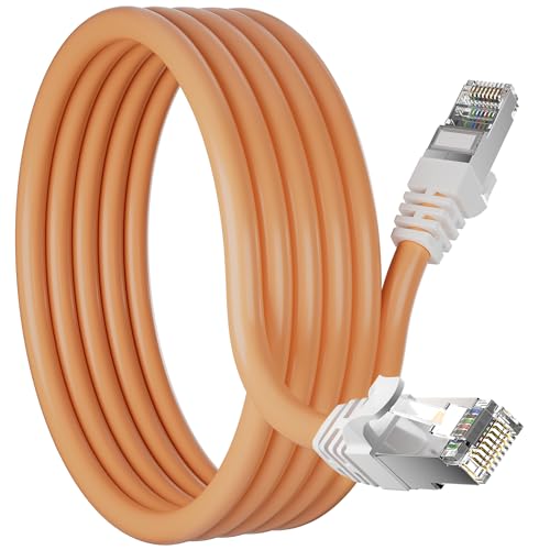 Image of Cat 7 Ethernet Cable 50ft, Long High Speed Cat7 SFTP Triple Shielded Ethernet Cable, Outdoor & Indoor, 10Gbps 600MHz, Waterproof / UV Resistant, Direct Burial, Network, Internet, LAN, RJ45 for Router