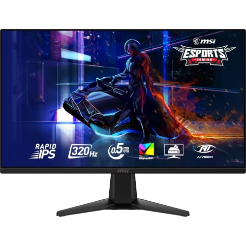 Image of MSI MAG 275QF X32 27-Inch WQHD Gaming Monitor, 2560x1440 Rapid IPS, 320Hz, 0.5ms, DisplayHDR 400, AMD FreeSync™ Premium, Eye care, AI vision, HDMI 2.1, DP 1.4a, Frame-less, Vesa Mount, Black
