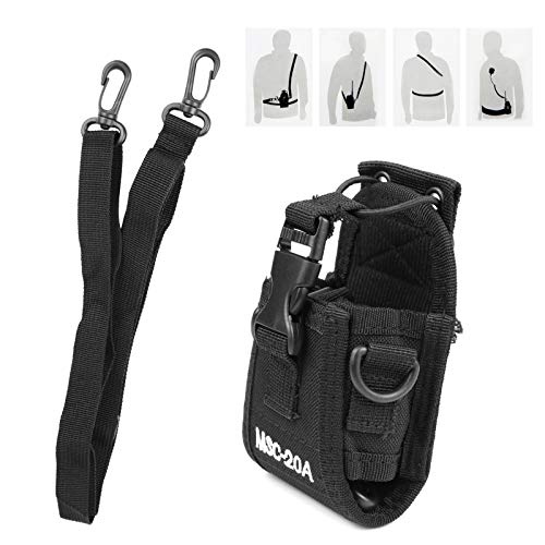 wlertcop MSC-20A Walkie Talkie Funda Walkie Talkie Cinturon Porta Walkie Talkie Cinturón Walkie Talkie Funda Bolsa Nylon Walkie-Talkie Funda para el Personal de Seguridad, Bomberos, policía(Negro) Cover