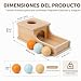 Imagen de MonteSpi Caja Permanencia Montessori Madera con 3 Bolas de Colores