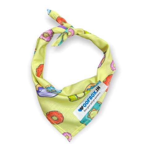 W Brings Yummy Donuts Dog Bandana/Dog Scarf | This Stunning Gorgeous Design Dog Bandana Scarf is Perfect Styling Accessory for Dogs Large, Medium & Small. One Size Fits All. (B09V823X7W) Amazon Price History, Amazon Price Tracker