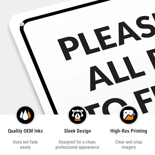 Image of Package Delivery Sign, Delivery Instructions Deliver All Package to Front Door Sign, 10x14 Inches, Rust Free .040 Aluminum, Fade Resistant, Made in USA