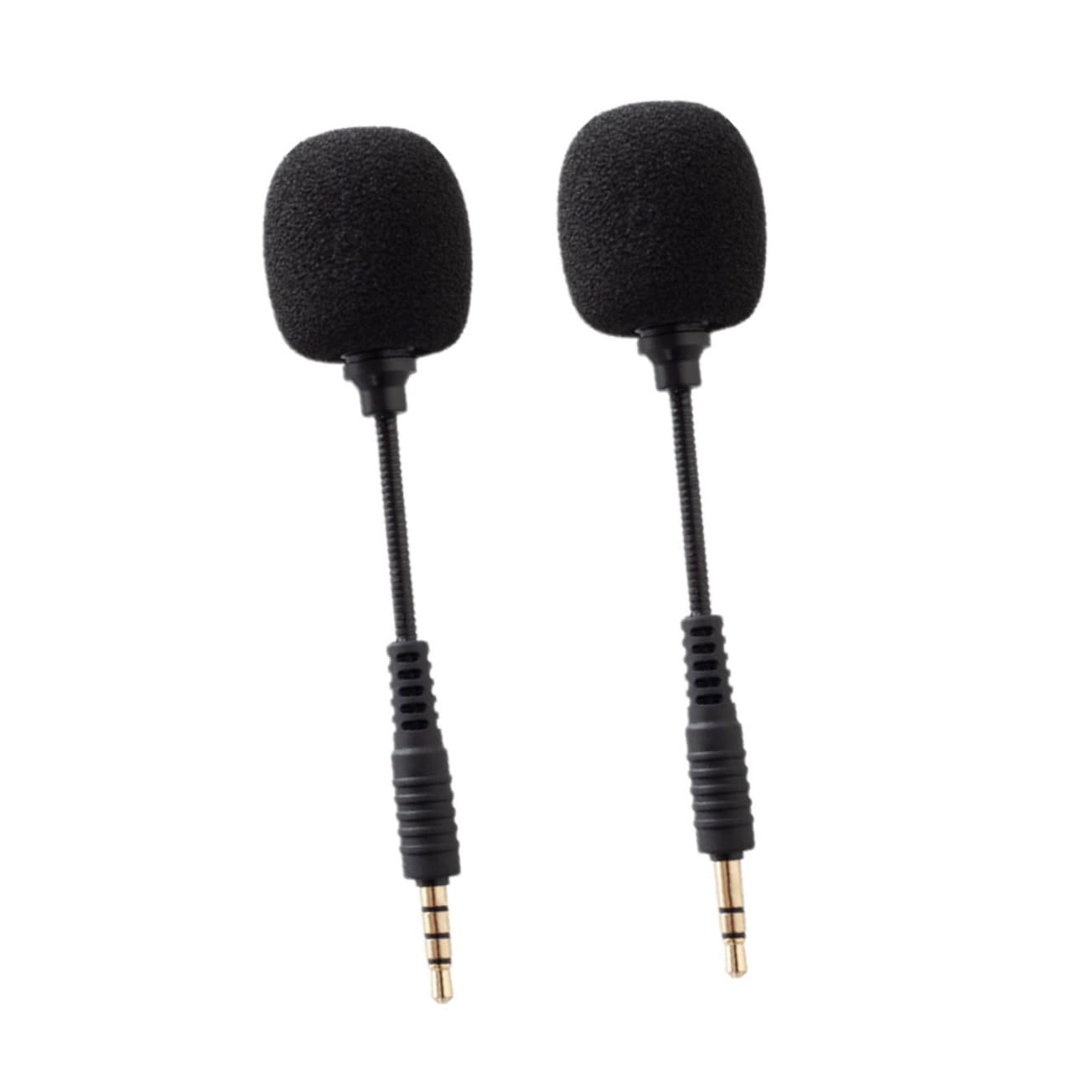 LALAFINA 2Pcs Bendable Microphone for Phone and Tablet Portable Noise Canceling Mic for Laptop Video Recording for Streaming Gaming and Conference Use