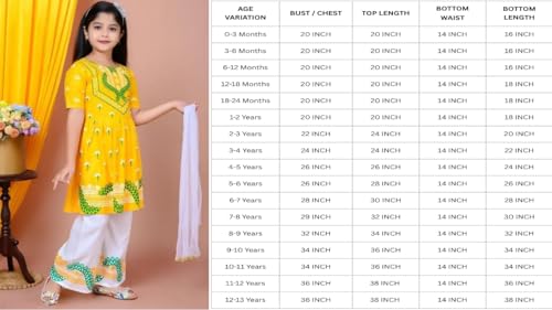 Image of Girls' Traditional Printed Kurti with Palazzo and Dupatta Set, Pink and White, Floral Design