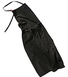 【ルリジューズ】 Religeuses ナチュラル リネン フロント リボン シンプル キッチン エプロン 前掛け (黒)