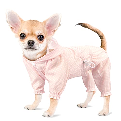 Scheppend Dog Raincoat with Hood,4 Legs Rain...
