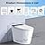 Bazyths Smart Toilet with Built-in Tank & Bidet, Foot Sensor Flush, Rear Female Warm Water Clean Powerful Dryer, Heated Seat, Water-saving flush, Comfort Height, Elongated One-Piece Design (ZY695M)