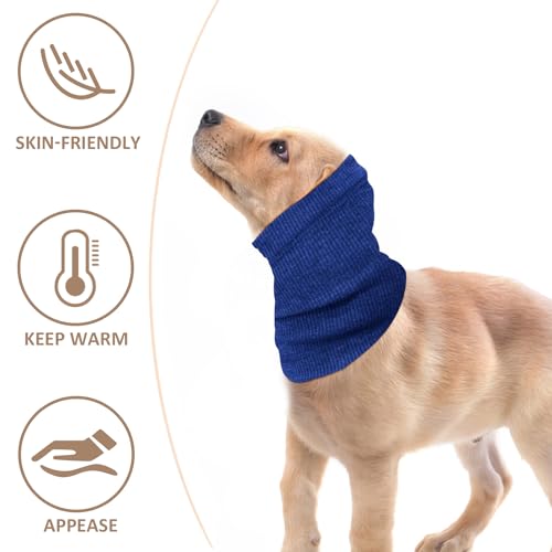 Miniatura 4 de Maxquu 2 Piezas Sombreros Para Mascotas, Accesorios Cálidos Gruesos, Sombreros Calmantes Para Perros, Orejeras Elásticas Para Perros, Protección De Cuello Para Mascotas, Se Utiliza Para El Aseo