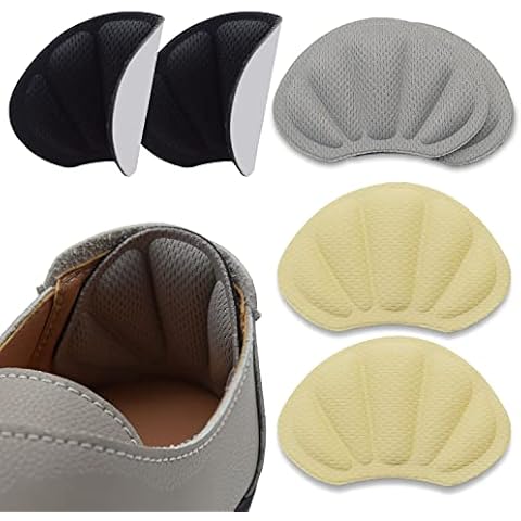 3 Pairs Heel Grips, Comfortable Heel Cushion Pads Shoes Too Big Inserts Heel Liners Self Adhesive Heel Grips Heel Protectors for Women Men Most Shoes, 3 Colors Cover