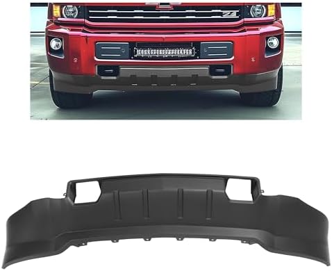 HECASA Front Bumper Valance Compatible with 2015-2019 Chevrolet Chevy Silverado 2500 3500HD 22978557 GM1092252 Plastic PP Black