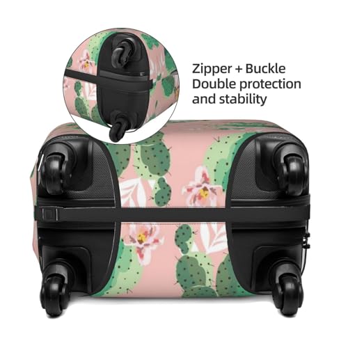 Tropical Cactus Print Luggage Suitcase Cover Protector Luggage Washable Covers With Concealed Zipper3