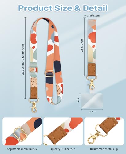 Image of Yonlevres Phone Lanyard Crossbody Strap Wrist Neck Adjustable Women Art | Cell Phone Lanyard for Travel Cruise Daily, Hands-free, Fit Keys ID Badge, for Full-coverage Phone Case, Accessories, Gifts