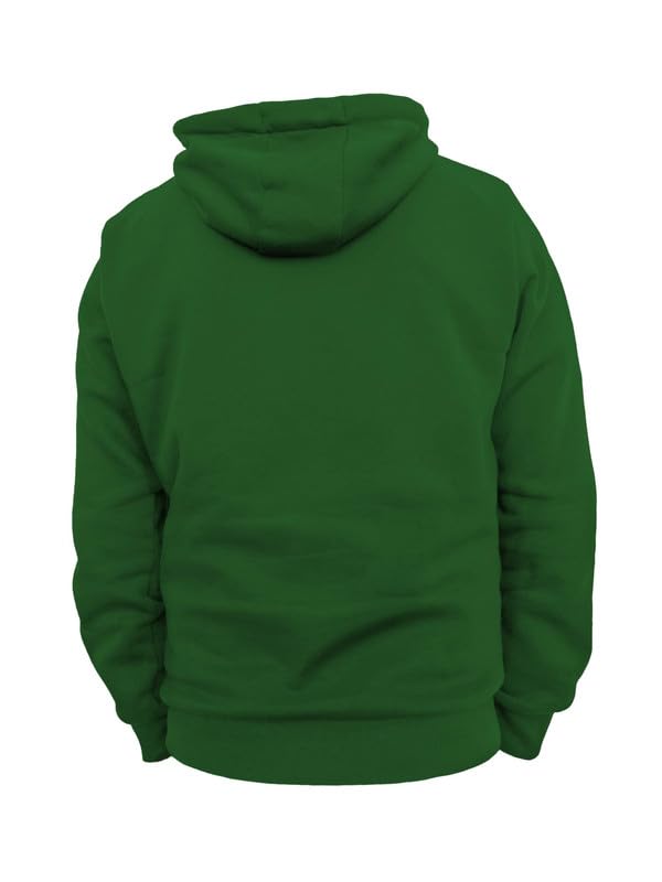 Image of DROBE Winter wear Relaxed Fit Plain Cotton Blend Full Sleeves Hoodie for Men