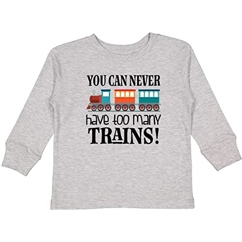 inktastic Toy Train Never Have Too Many Trains Toddler Long Sleeve T-Shirt