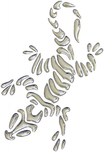 3D-Chrome-Sticker, gecko, 110 x 85 mm