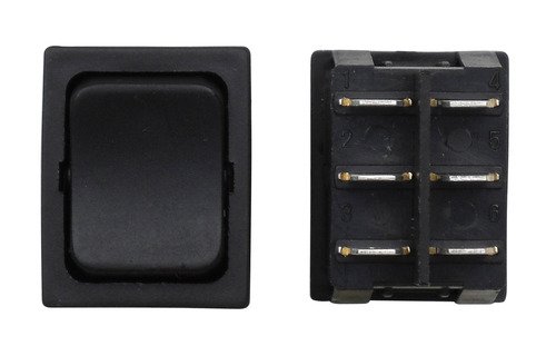 Push Button Switch for Slide-Outs Generators/Battery Disconnects Momentary Switch Dual Pole Dual Throw 3 Amp/ 125 Volt AC Black 3 Per Bag