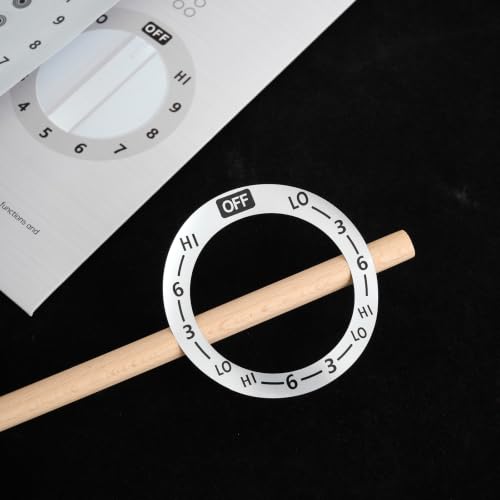 Image of 3-Pack 6 dials 4 ring Stove top knob stickers Replacement markings,(52mm inner diameter)