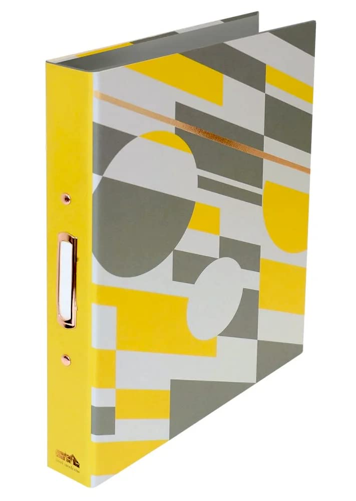 CELINO making your day A4 Ring Binder with Dividers Document Files Storage with Pocket Premium Quality Ringbinder in Case Office School Business (Yellow)