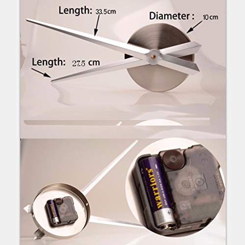Reloj de Pared 3D con Números Grandes y Espejo Marrom 80-120cm miniatura 5
