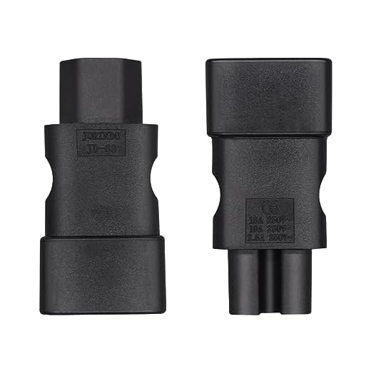Strhowill C20 to C15 Power Adapter C20 Male to C15 Female Conversion, Suitable for Servers, Power Strips, and other devices with C15 sockets 2.5A-16A/250V
