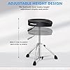 UPELLA Saddle Drum Stool, Heavy Duty Hydraulic Drum Throne, Ergonomic Memory Foam Drum Seat, Adjustable Drum Chair Anti-Slip Base, Drum Saddle Bench for Drummers (Black) #1