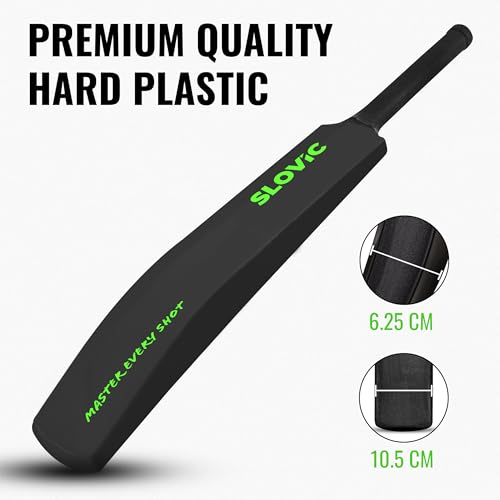 Image of Slovic Cricket Bat [90 x 10.5 CM] | Full Size Tennis Bat for Cricket | Cricket Bat-Ball for All (Above 14 Years) | Plastic Bat for Indoor Tournament | Lightweight Fiber Bats for Cricket kit