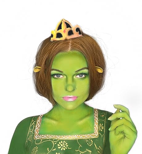 CCbeauty-Ogre-Green-Face-Paint-StickFace-Painting-KitProfessional-Body-PaintNon-Toxic-SFX-Makeup-For-Shrek-Disgust-Goblin-Halloween-Costume-CosplayFull-Coverage-Painting-Foundation-Makeup-Sponge