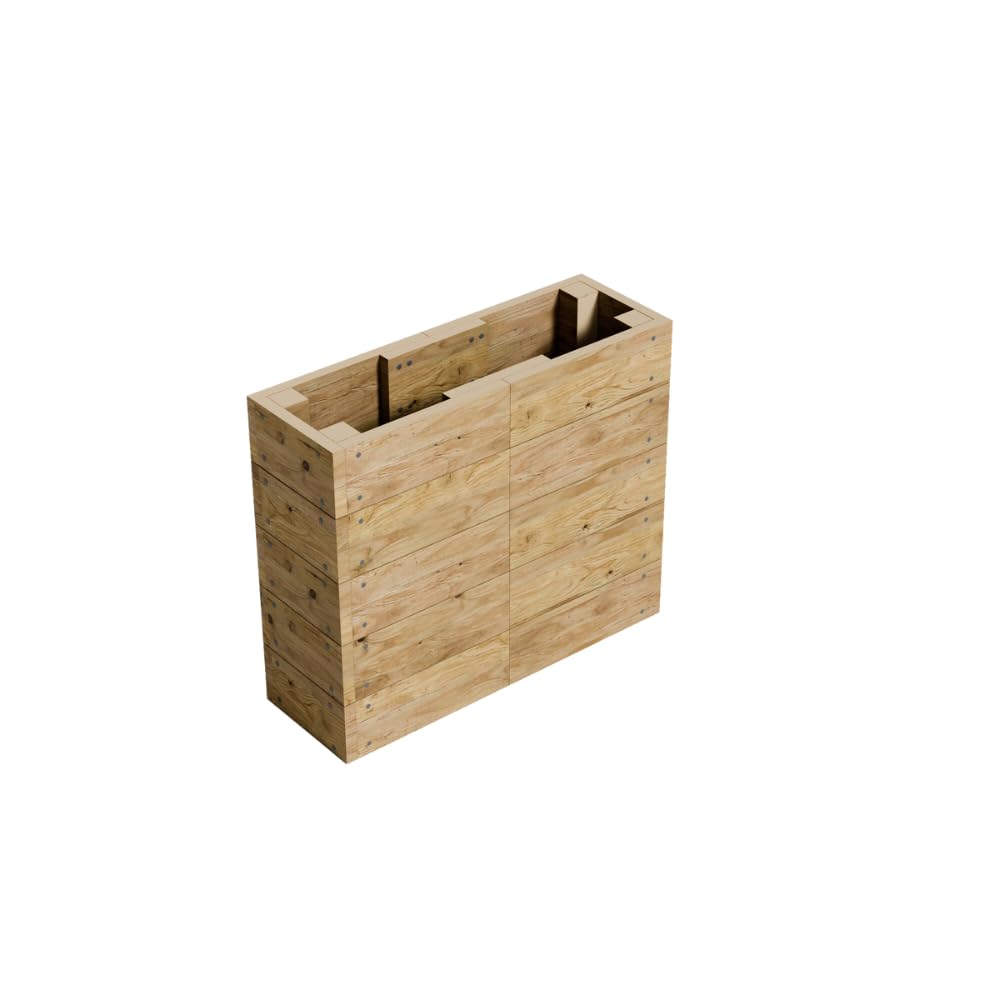 Conka Garden - Wooden Raised Bed Kit - Large Garden Planters for Vegetables, Herbs, Flowers – Start Growing Plants Earlier & Better - Durable & Resistant FSC Treated Timber 30cm L x 90cm W x 76cm H