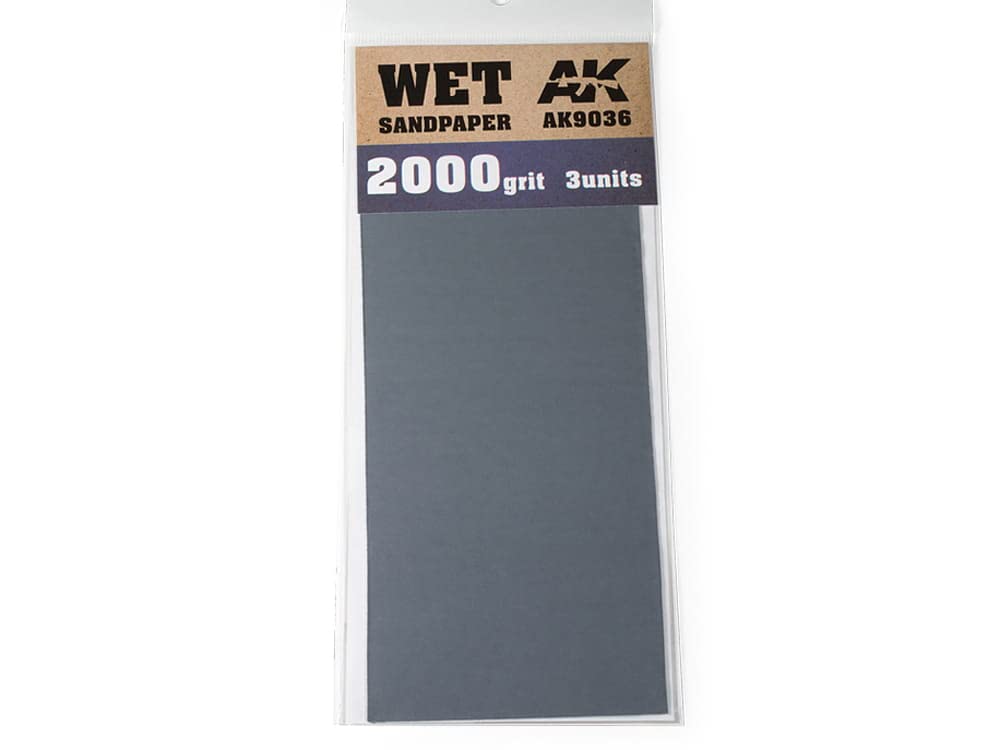 Ak Interactive Ak Ak9036 Wet Sandpaper 2000 Grit (3Pcs)