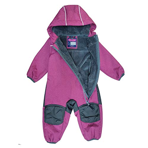 Outburst - Baby kinderen meisjes softshell overall sneeuwpak gevoerd waterdicht 10.000 mm waterkolom ademend winddicht… - Image 4