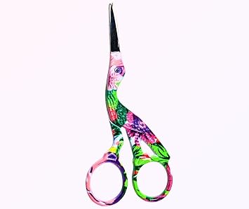 Martelli Hummingbird Embroidery Scissors, Floral Design, Fine Sharp Blade Tips, Precision Cutting Tool for Sewing and Quilting - great for precise cutting and tight spaces