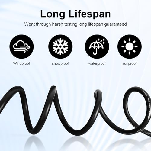 Image of 18 Gauge 3 Conductor Electrical Wire, 18 AWG Tinned Copper Stranded PVC Cable, Waterproof /Flexible /Low Voltage Extension Cord for Automotive, Marine, Solar, LED Lighting (25FT)