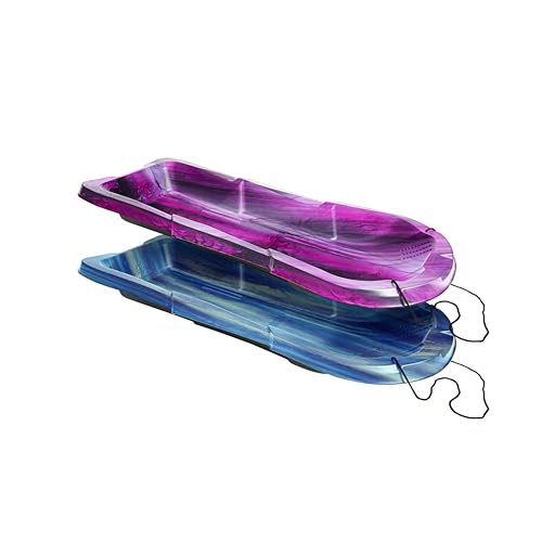 Pelican Sled Snow Glider - Combo 2 sleds - 4 Season Sled - Any Outdoors Activities - Carry Up to 92 lb - Night Wave & Stardust