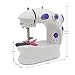 Portable Sewing, Amado Portable Sewing Double Speed Mini Sewing Machine White and Purple Design