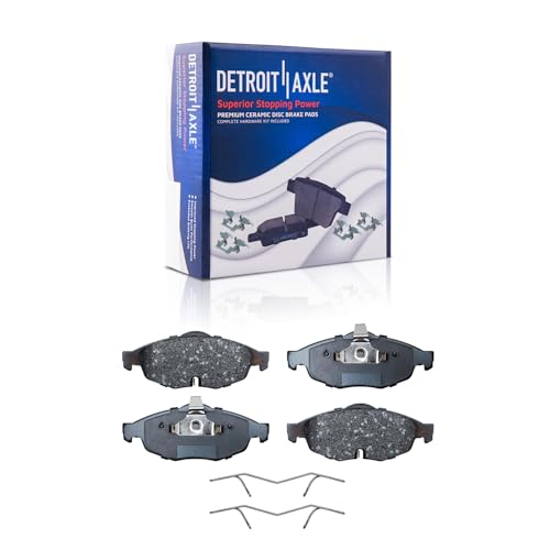 Image of Detroit Axle - Brake Kit for 2001-2006 Dodge Stratus Chrysler Sebring Front & Rear Disc Brake Rotors Ceramic Brakes Pads 2002 2003 2004 2005 Replacement: 10.63 inch inch REAR Rotor