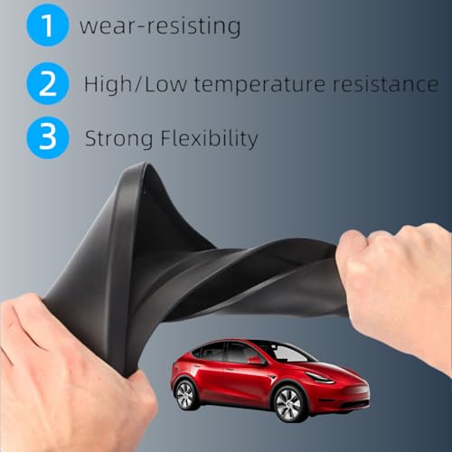 Image of 2024 Upgraded Mud Flap for Model Y 2024 2023 2022 2021 lexible Mud Guards No Drilling Tape, All Weather Tire Protector Splash Guards Mudflaps for Tesla Exterior Accessories