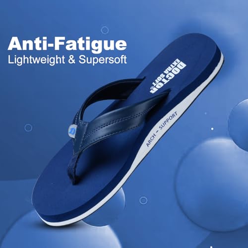 Image of DOCTOR EXTRA SOFT Thong Arch Support Ortho Slippers for Mens| Orthopedic Diabetic & Stylish| Lightweight Comfortable & Casual| Cushion Anti-Skid Bedroom Daily Use House Flip-Flops Gents Boys NEW-D-38