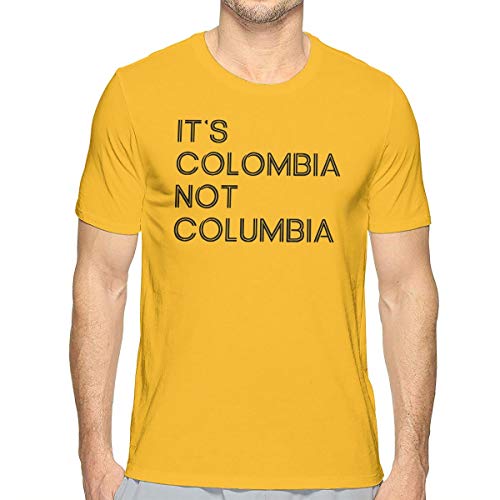 Its Colombia Not Columbia Men's Sport Short Sleeve Tshirt White